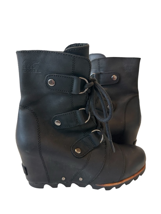 Sorel Shoes - Sorel JOAN OF ARCTIC Wedge Lace Up Winter Boots Black 1627141-011 Women’s 5